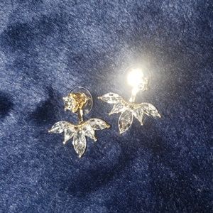 4/$20 Gold tone and Crystal earrings